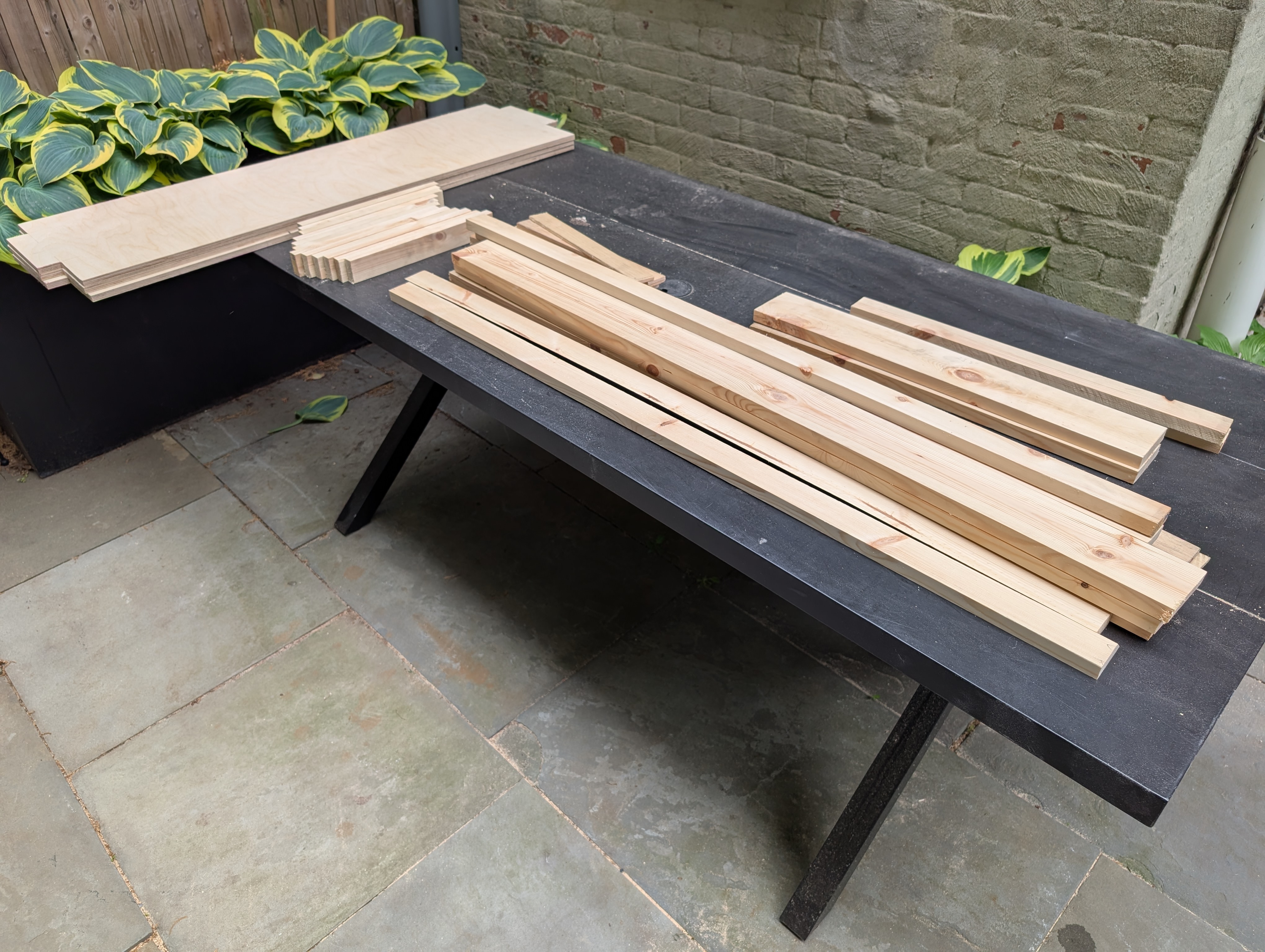 a bunch of cut boards
