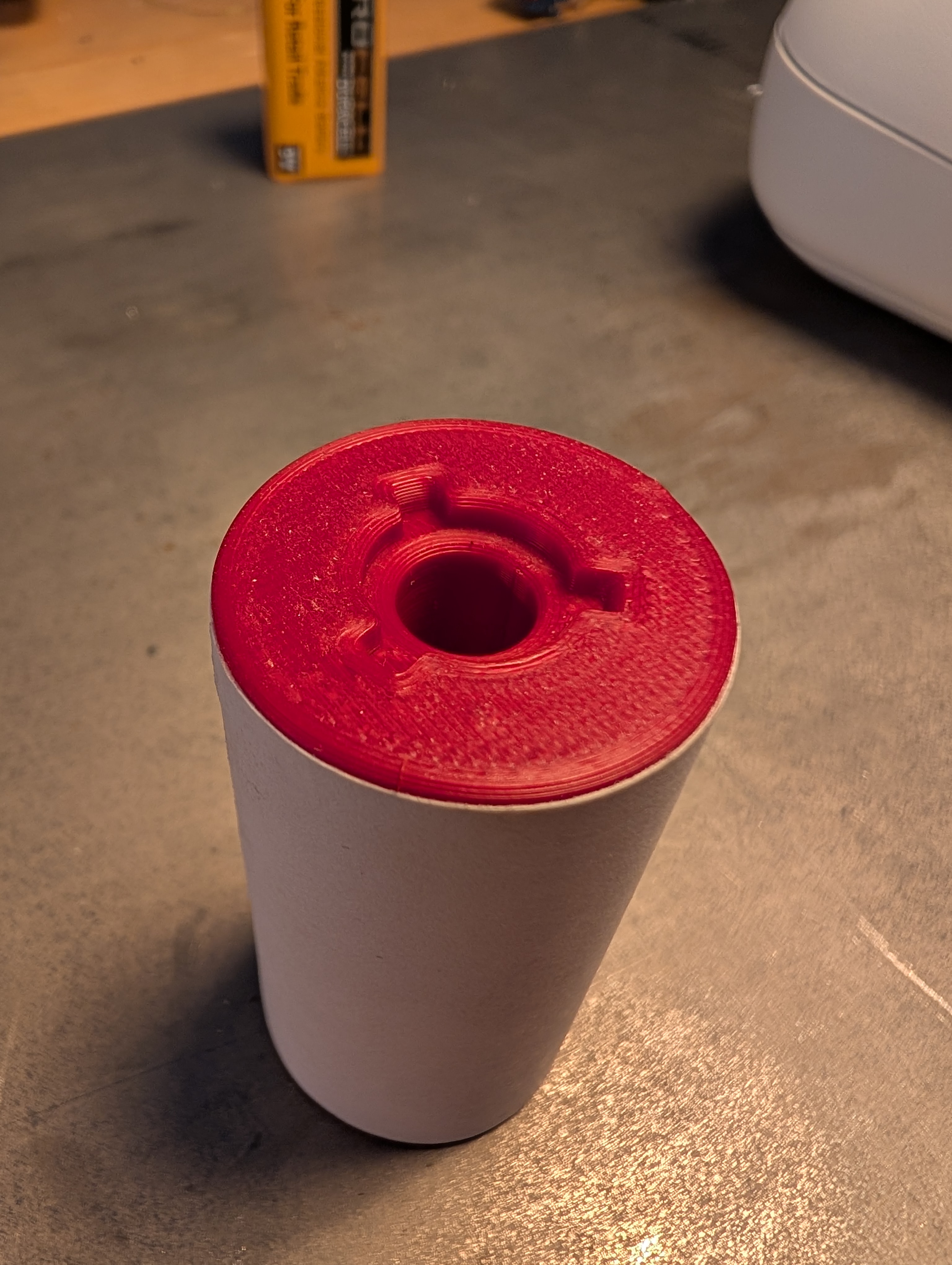 the secondary coil end-on