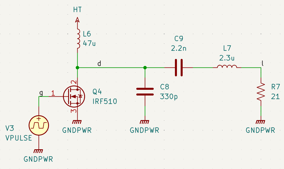 a class E amp schematic